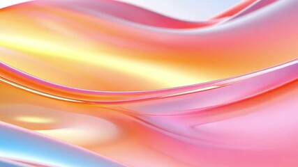 Poster - Abstract Flow of Vibrant Colors: Captivating image presents fluid forms of a luminous array of colors swirling and blending, offering a sense of movement and serenity.