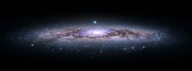 Wall Mural - Cosmic Spiral Galaxy in Dark Space