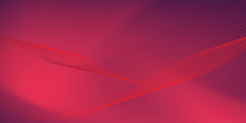 Abstract background consisting of curved lines and waves on a dark purple background. These lines are gradient vector eps10