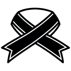 Poster - Elegant minimalist classic ribbon outline vector design