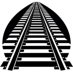 Poster - Abstract geometric rail design with vibrant color accents