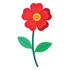 Poster - Single cinquefoil flower icon in vibrant cmyk colors