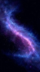 Wall Mural - Vibrant Purple And Blue Nebula In Dark Space