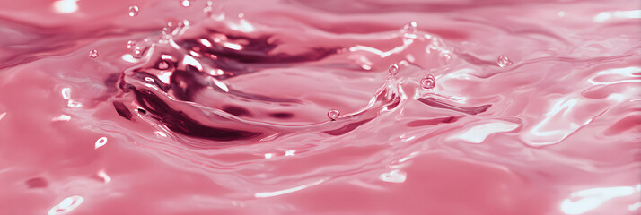 Poster - Smooth, vibrant pink water background for creative designs, captured in 4K resolution-