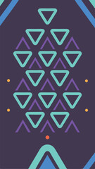 Poster - Abstract geometric design with repeating triangles and dots seamlessly on transparency