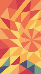 Poster - Abstract geometric design with warm colors and transparent elements for design projects