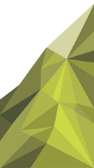 Poster - Abstract geometric illustration with gradient shades in yellow and green colors