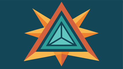 Poster - Abstract geometric starburst design with transparent elements suitable for various projects