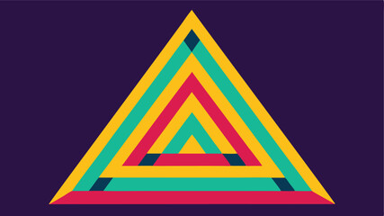 Poster - Abstract geometric triangle composition in vibrant colors suitable for modern design applications