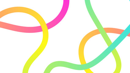 Poster - Set of vector graphic elements. Abstract shapes with smooth wavy lines, bright colors and gradient transitions.