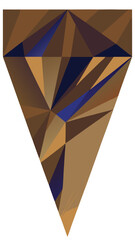 Poster - Abstract geometric triangle design with earthy tones perfect for modern creative projects