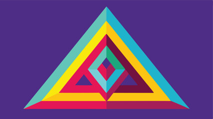 Leinwandbilder - Abstract geometric triangle design with vibrant colors suitable for modern branding