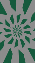 Leinwandbilder - Abstract green and grey spiral pattern design with geometric shapes on transparent background