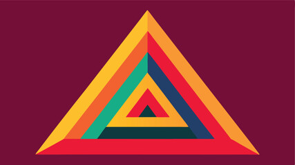 Leinwandbilder - Abstract layered colorful triangles with a unique geometrical design
