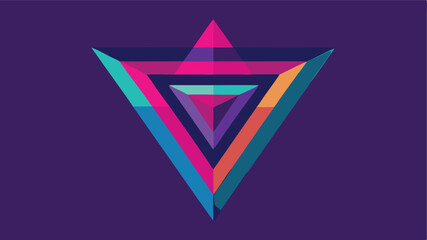 Leinwandbilder - Abstract polygon triangle design with clean digital layout and colorful geometric shapes