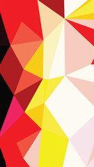 Leinwandbilder - Colorful abstract geometric polygonal design in red yellow and white transparent graphic