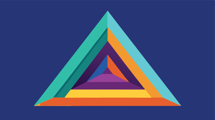 Leinwandbilder - Colorful abstract geometric triangle design layered with a modern and trendy appearance