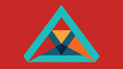 Leinwandbilder - Colorful abstract triangular geometric composition suitable for various design projects