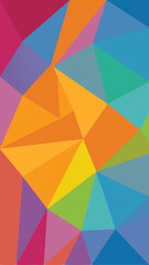 Leinwandbilder - Colorful geometric polygon abstract background with transparency for creative design
