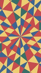 Leinwandbilder - Colorful geometric triangle pattern in abstract mosaic design with unique arrangement