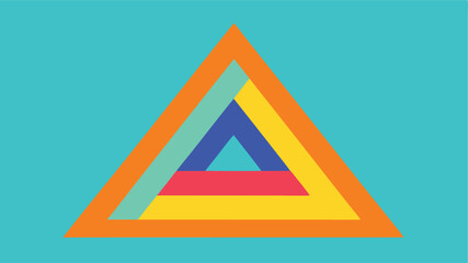 Leinwandbilder - Colorful overlapping triangles design with a modern geometric and stylish artistic aesthetic