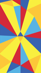 Leinwandbilder - Geometric abstract artwork with colorful triangle shapes and transparent background