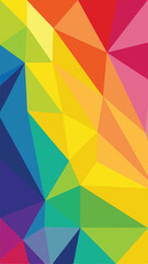 Leinwandbilder - Geometric abstract design with colorful triangles and modern artistic composition