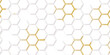 © MDMASUD - Abstract seamless honeycomb hexagon background. Geometric texture white gray pattern design.