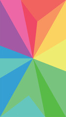 Leinwandbilder - Geometric colorful radial pattern design element on white background transparency available