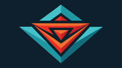 Leinwandbilder - Modern vector design featuring geometric symmetry with triangle and polygon shapes