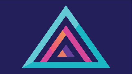 Leinwandbilder - Modern vector graphic of a vibrant digital triangle pattern on a white transparent background