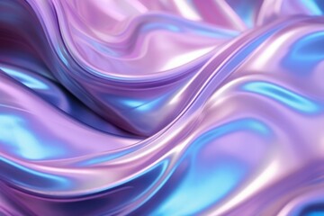 Aufkleber - Abstract pastel fabric flowing smoothly with iridescent holographic reflections