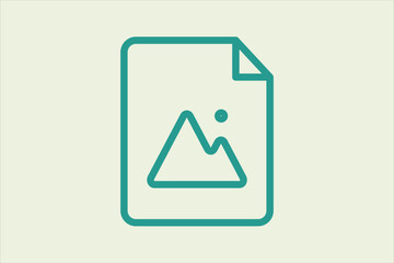 Poster - Image icon. icon related to UI elements. suitable for web site, app, user interfaces,element, printable etc. line icon style. simple vector design editable