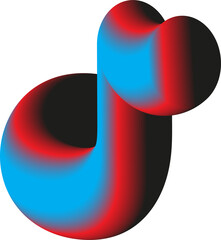 Poster - 3d rendered illustration of a colorful dna