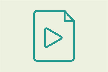 Poster - Video icon. icon related to UI elements. suitable for web site, app, user interfaces,element, printable etc. line icon style. simple vector design editable