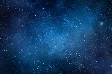 Wall Mural - Dark Blue Cosmic Background with Twinkling Stars