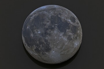 Wall Mural - Detailed Full Moon Image Against Dark Background