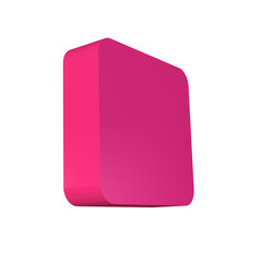 Poster - pink square button