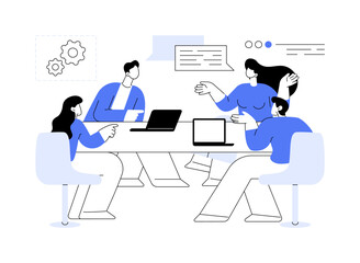 Wall Mural - focus groups isolated cartoon vector illustrations.