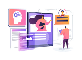 Poster - Virtual Onboarding Platforms for Remote Workers abstract concept vector illustration.