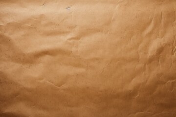 Poster - Crumpled brown wrapping paper texture background provides copy space for text