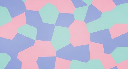 Leinwandbilder - Pastel Geometric Background with Polygonal Shapes