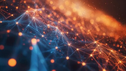 Aufkleber - Digital Network: A captivating visual of an intricate digital network, symbolized by interconnected nodes and glowing lines. This abstract representation conveys the complexities of modern technology.