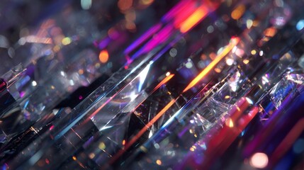 Wall Mural - Abstract Colorful Light Prisms Background