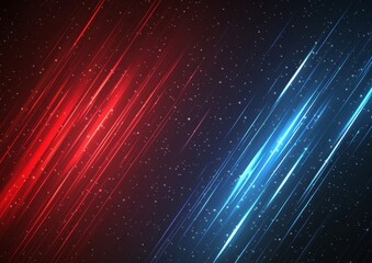 Wall Mural - Abstract Red And Blue Diagonal Light Streaks Background