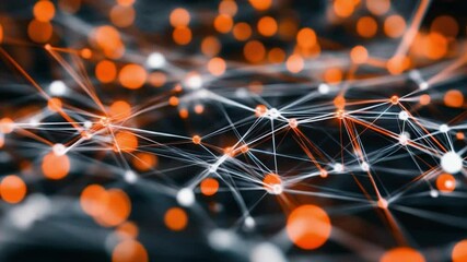 Poster - Network Connectivity Abstract: A captivating abstract image showcasing interconnected nodes and lines, illustrating network connectivity.
