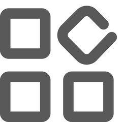 Poster - Illustration of a simple trash can icon with a lid and two vertical lines inside the bin body