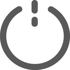 Poster - Illustration of a power symbol consisting of a circle and vertical line with rounded ends design icon