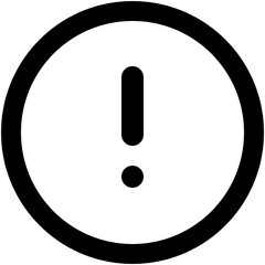Poster - Exclamation mark inside a circle warning sign attention symbol hazard alert danger risk notification error 100