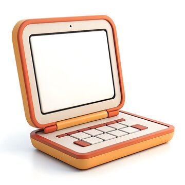 Pixel Art Laptop Retro Tech Design Blank Screen for Your Projects